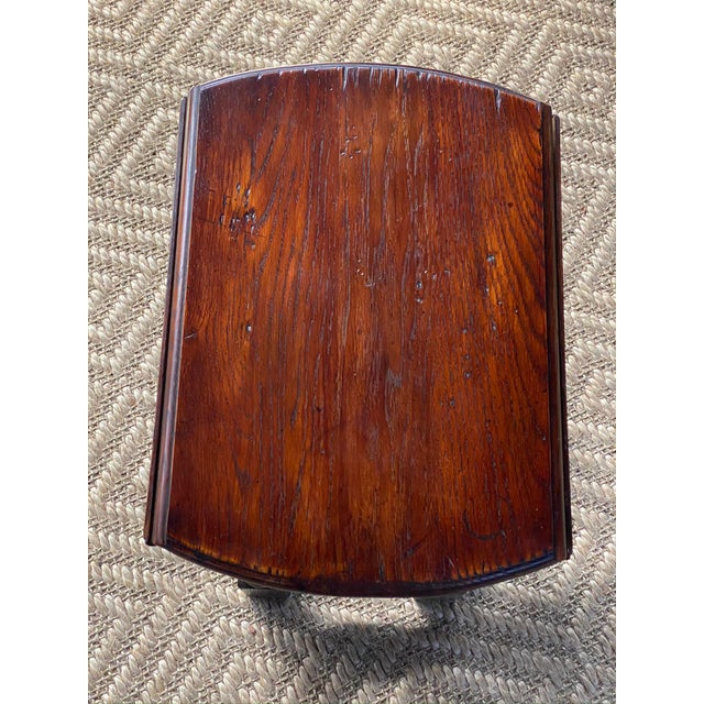 English Style Oak Drop Leaf Side Table For Sale - Image 9 of 13
