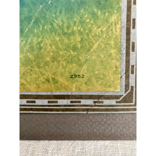 Green Framed Early 20's Chromolithograph Titled "Pals" by Alfred Guillon For Sale - Image 8 of 9