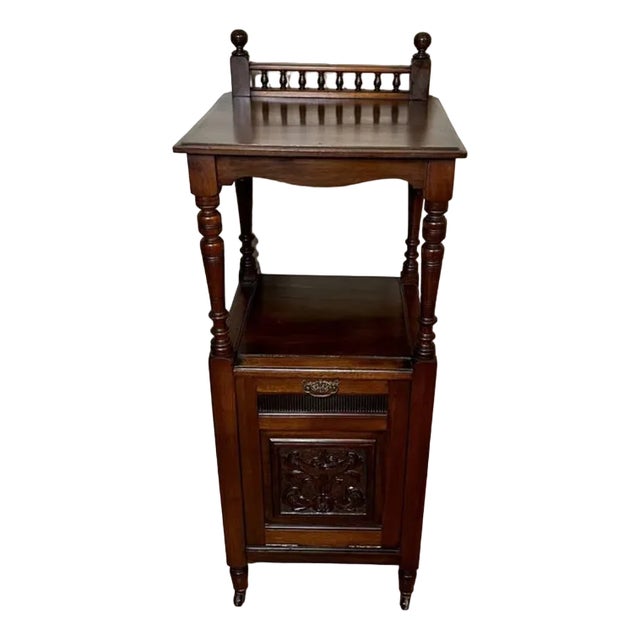 Carved Mahogany Coal Box, 1900s For Sale