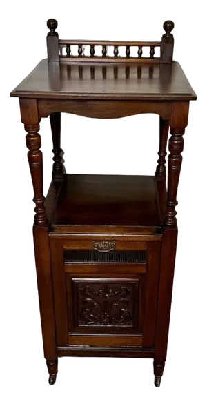 Carved Mahogany Coal Box, 1900s