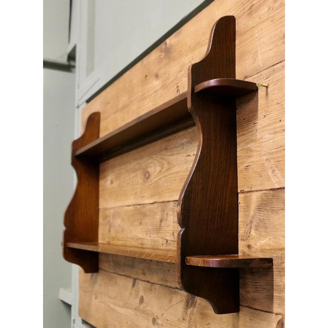 Mid-Century Wall Hanging Shelves in Elm, 1960s For Sale - Image 6 of 7