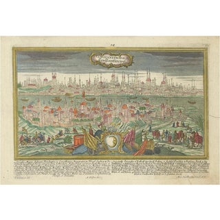 Werner and Gläser, Constantinople (Istanbul) City View, 1730, Print For Sale