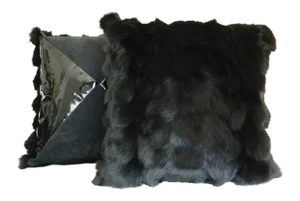 Black Fox Pillows - a Pair
