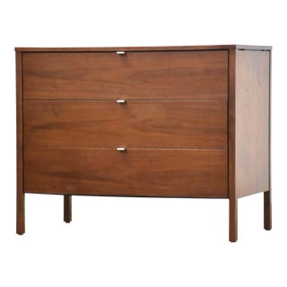 1950s Refinished Walnut Dresser Chest by Knoll For Sale