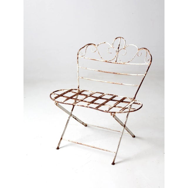 Antique Metal Garden Bench For Sale - Image 12 of 12