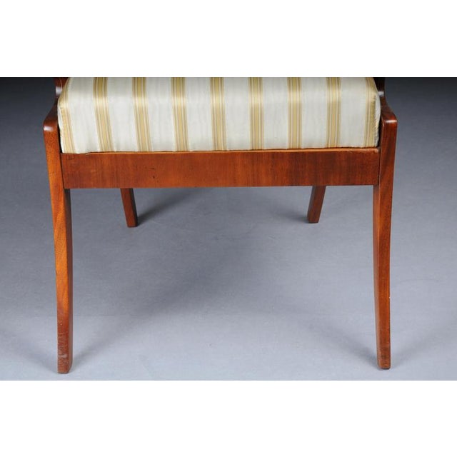 Wood Biedermeier Armchairs in Mahogany, 1835, Set of 4 For Sale - Image 7 of 18