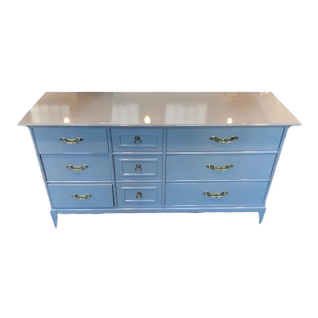 1970s New Hope Gray Dresser by Broyhill For Sale