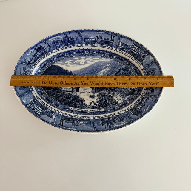 1927 Commemorative Baltimore and Ohio Railroad Platter For Sale In San Antonio - Image 6 of 6