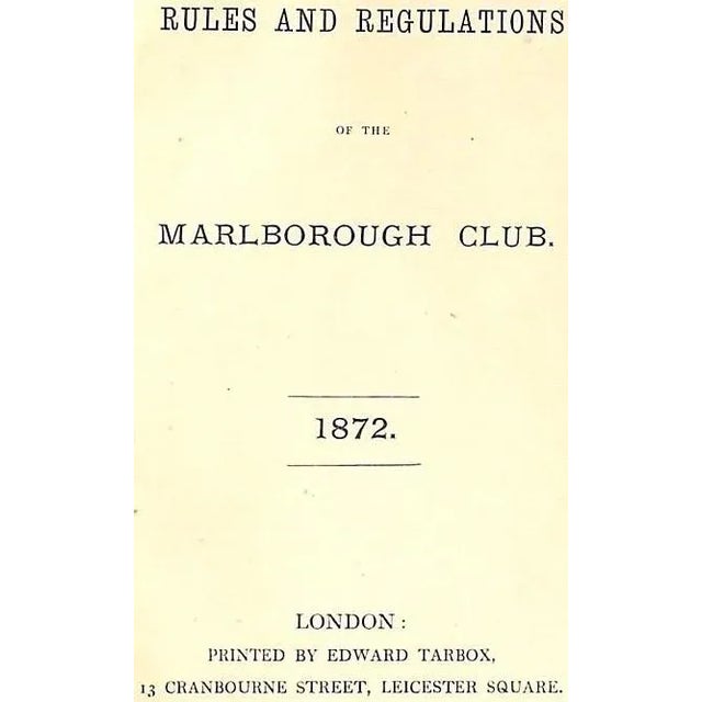 Traditional "Marlborough Club Members & Rules a List of the Committees and Members" 1873 For Sale - Image 3 of 9