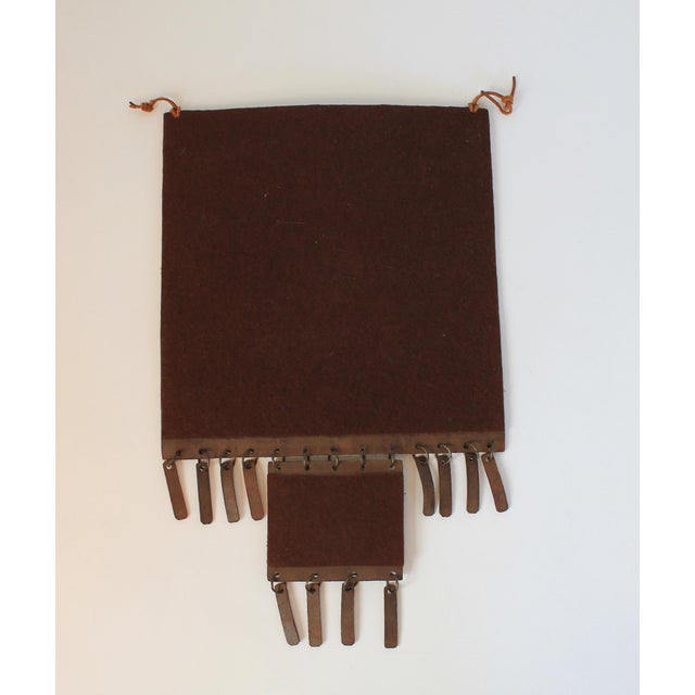 Animal Skin Vintage Handmade Leather Wall Hanging Art For Sale - Image 7 of 7