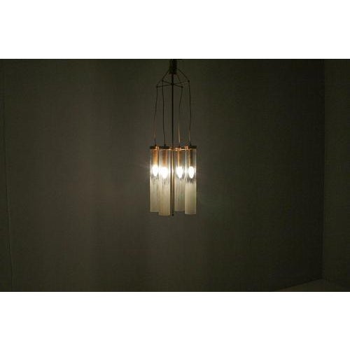 Mid-Century Brass and Glass Suspension Lamp from Arredoluce Monza, Italy, 1960s For Sale - Image 17 of 18