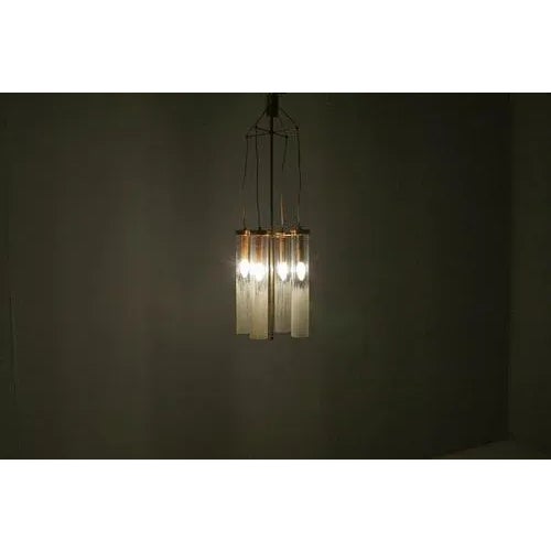 Mid-Century Modern Brass and Glass Suspension Lamp from Arredoluce Monza, Italy, 1960s For Sale - Image 17 of 18