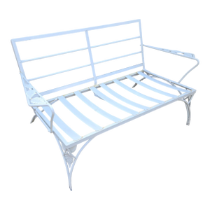 Vintage Wrought Iron Outdoor Patio Loveseat/Settee