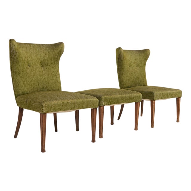 Mid-Century Chairs with Ottoman, 1960s, Set of 3 For Sale
