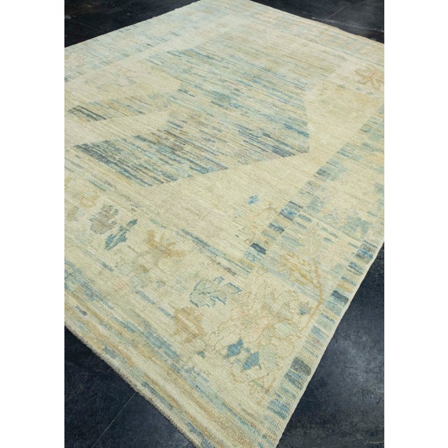 Turkish Turkish Oushak Rug 8'10" x 11'9" #18572 For Sale - Image 3 of 8