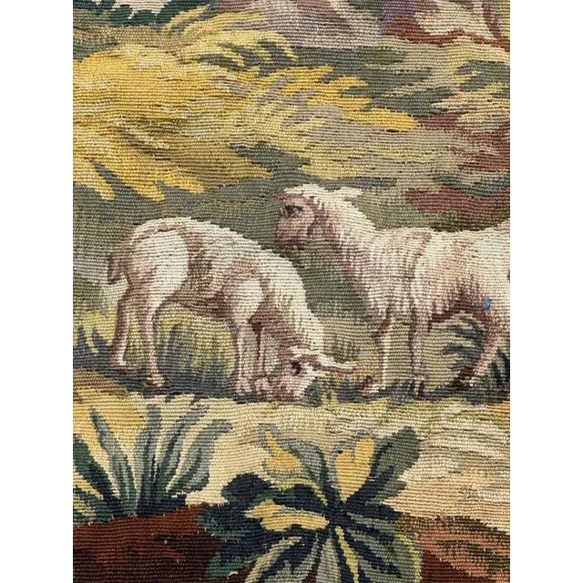 Mid-Century Modern French Handwoven The Village Tapestry from Aubusson, 1920s For Sale - Image 4 of 18