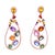 Contemporary A Pair of Rainbow Multi-Color Sapphire and Diamond Drop Earrings in 18k Yellow Gold – 17.24 Carats For Sale - Image 3 of 4