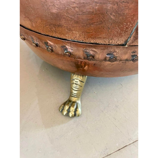 Large Antique George III Copper and Brass Log Bin, 1800 For Sale - Image 4 of 8