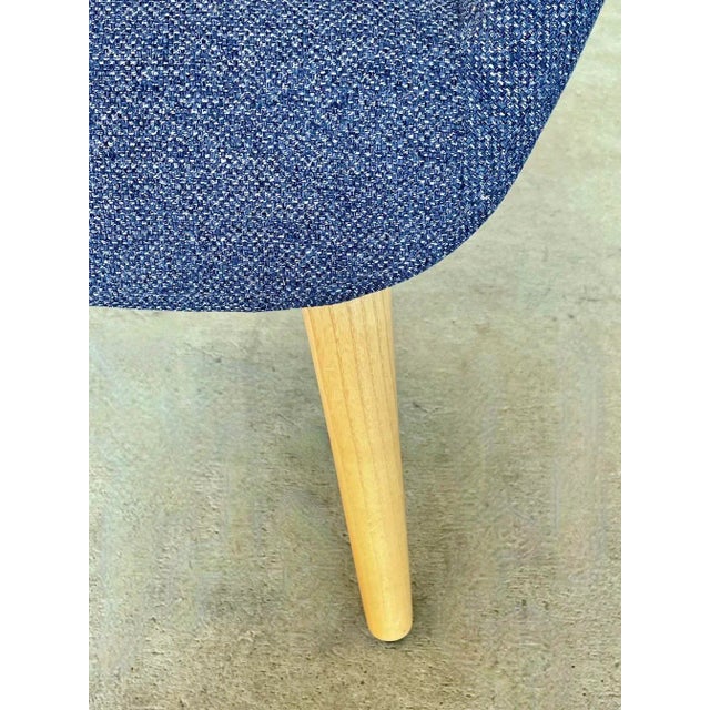 Blue Vintage Mid-Century Modern Style Blue Side Chair For Sale - Image 8 of 10