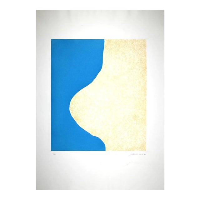 Giuseppe Santomaso - Socket Blue - Original Etching - 1970 For Sale
