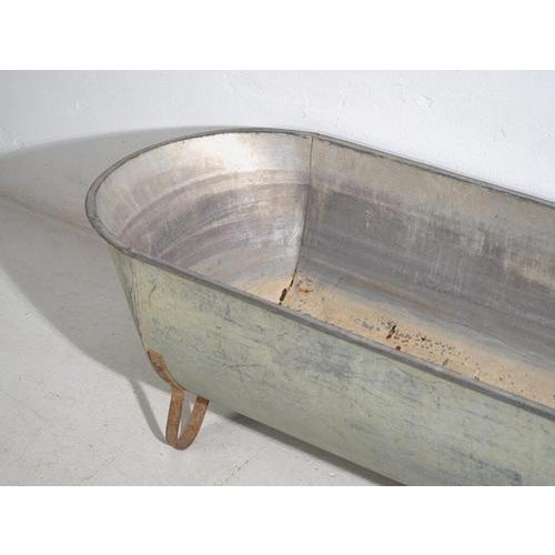 Antique Zinc Tub, 1900s For Sale - Image 6 of 9
