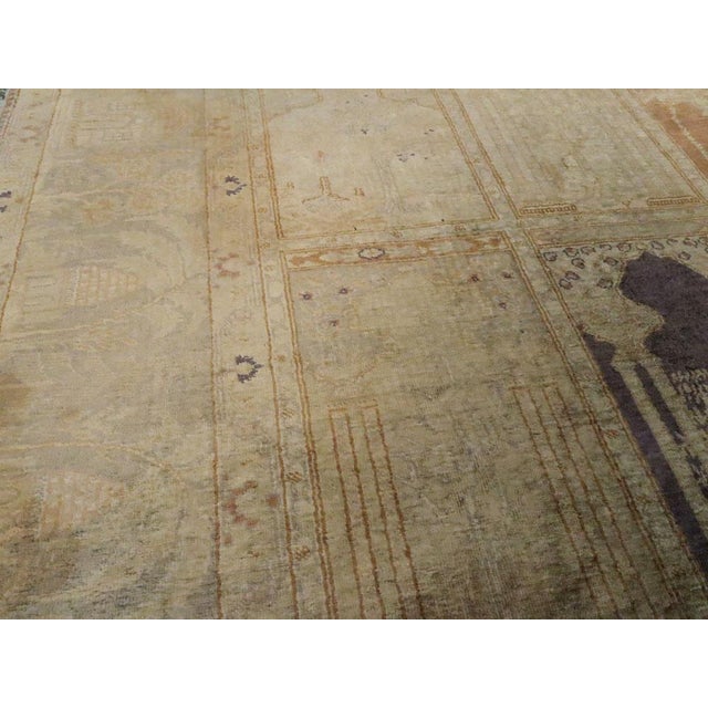 1930s Galerie Shabab Collection Early 20th Century Turkish Silk Kayseri Rug For Sale - Image 5 of 10