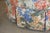 Metal 1990s Round Colorful Blue Pink Yellow Floral Cocktail Ottoman For Sale - Image 7 of 10