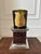 Art Deco Vintage Leather and Silverplate Ralph Lauren Style Pillar Candleholder For Sale - Image 3 of 18