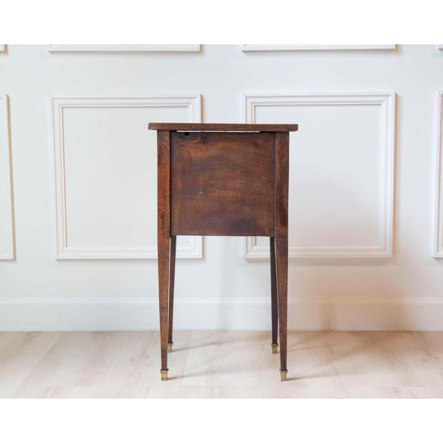 Louis XVI Style Marquetry Bedside Table — French, 19th Century For Sale - Image 4 of 12
