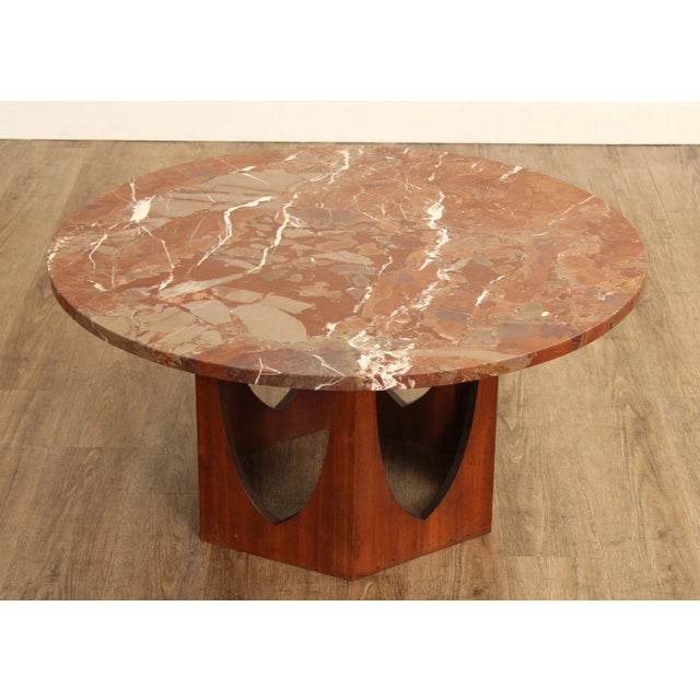 Harvey Probber Mid Century Modern Round Marble Top Coffee Table For Sale - Image 12 of 12