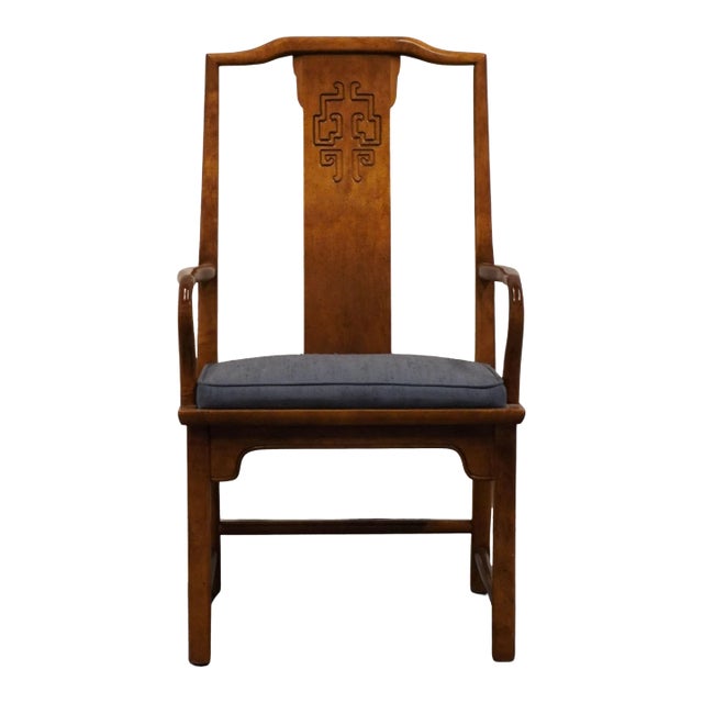 Century Furniture Chin Hua Collection Asian Chinoiserie Splat Back Dining Arm Chair For Sale