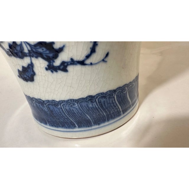 Vintage Japanese Satsuma Vase – 13" Hand-Painted Immortals – Raised Moriage Gold Detail – Meiji Style For Sale - Image 10 of 12