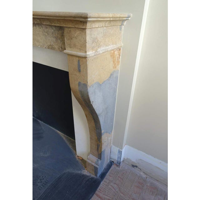 Antique Natural Stone Fireplace Mantel For Sale - Image 4 of 9