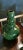 1940s Art Deco France Green Enameled Terracotta Vase For Sale - Image 12 of 13