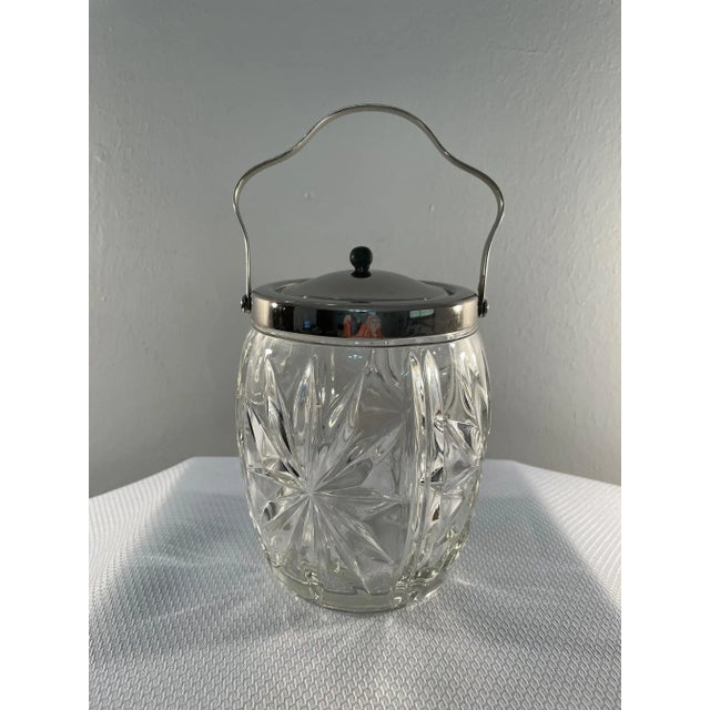 1940s English Cut Glass Biscuit Barrel For Sale - Image 13 of 13