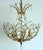 Brass and Lead Crystal 5-Light Chandelier, 1970s For Sale - Image 12 of 12