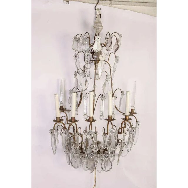 : A fine Continental five Branch Cut-Glass Wall-Lights cm 110x60x35 Up to 250V (Europe/UK Standard).The wiring of this...