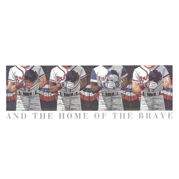 Artist: Dwight Baird Title: Home Of The Brave Year: 1994 Signed: Yes Medium: Offset Lithograph Paper Size: 14 x 40 inches...