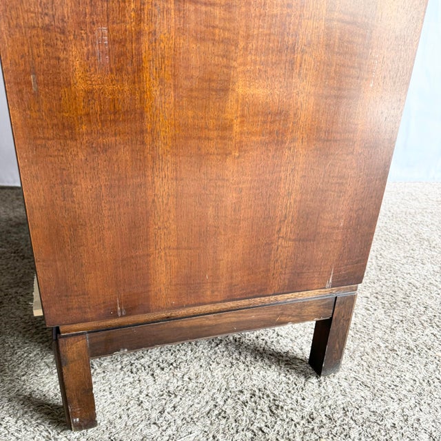 Mid Century Modern Burl Wood Highboy Dresser by Thomasville For Sale - Image 9 of 12