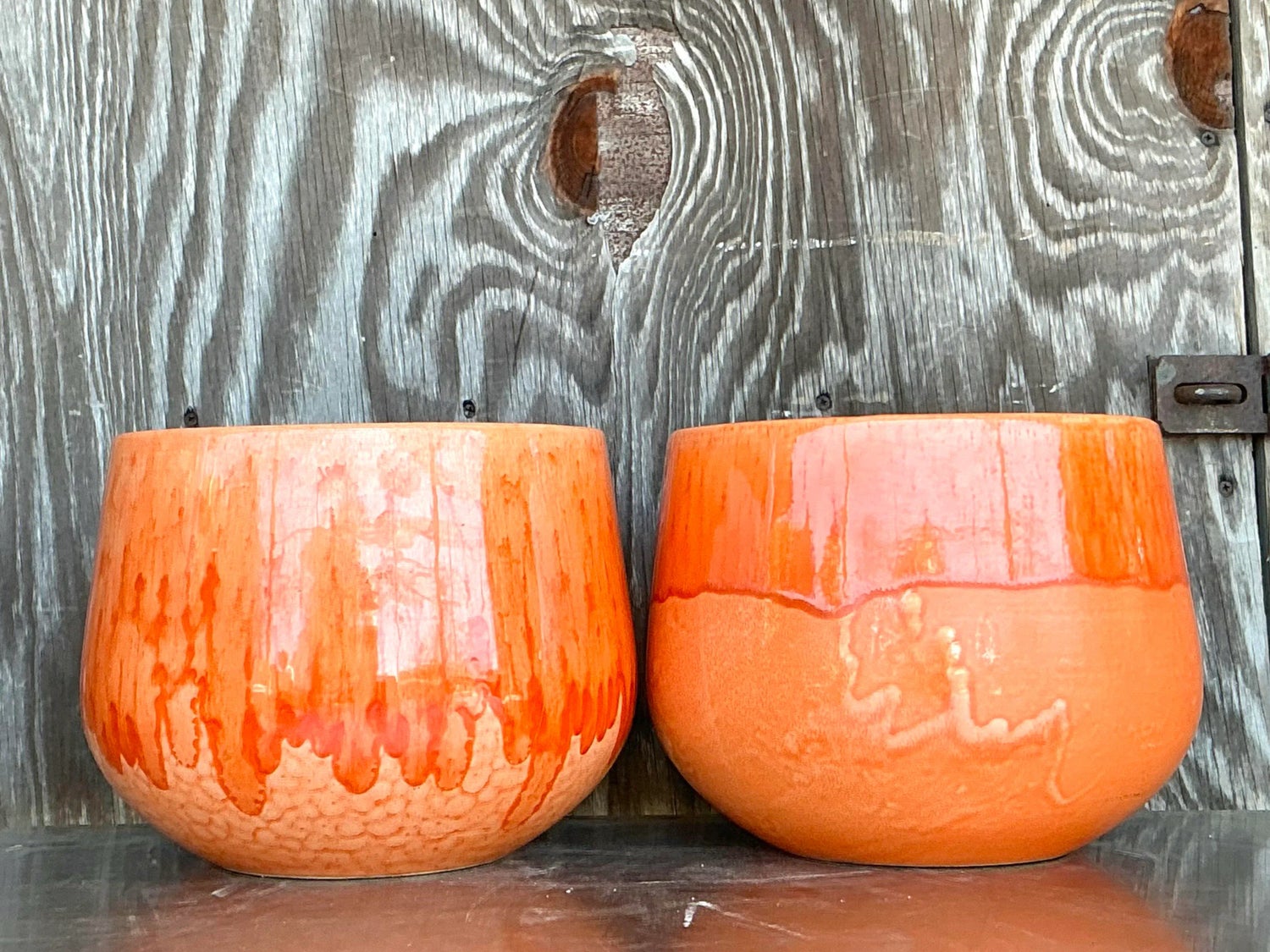 Vintage Boho Glazed Ceramic Bowls - Set of 2 — additional photo 4