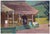 Mid Century Figurative Landscape -- Aptos Village Apple Shed and Market Charming mid century figurative landscape of Aptos...