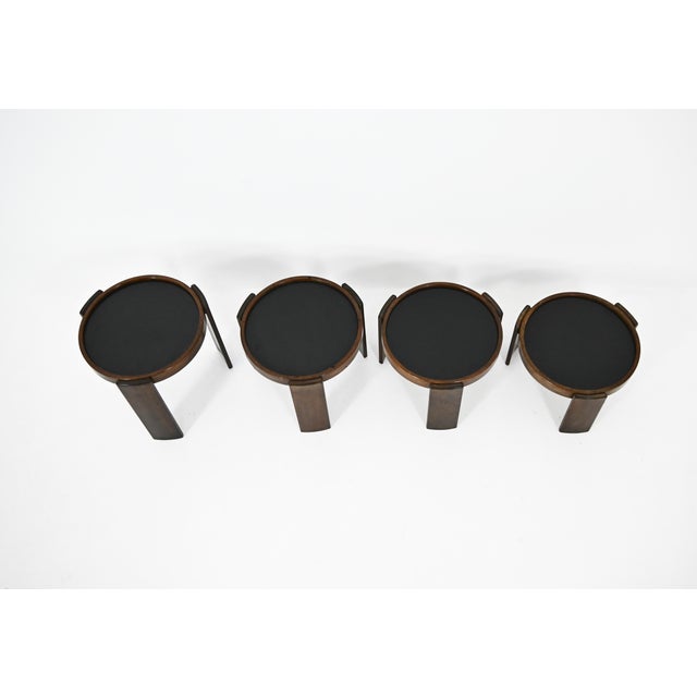 Cassina Model 780 Nesting Tables by Gianfranco Frattini for Cassina, 1960s, Set of 4 For Sale - Image 4 of 13