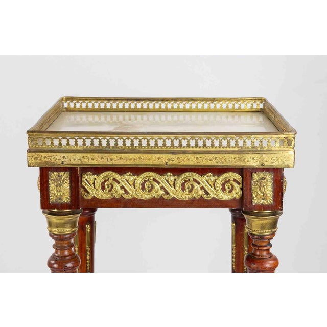 Wood Italian Empire Style Altana Side Table in Wood and Metal, 19th Century For Sale - Image 7 of 8