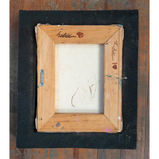 Textile 21st Century Modern Abstract Religious Acrylic Painting, Signed Illegibly For Sale - Image 7 of 8