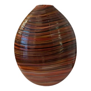 Caleb Siemon Flat Round Vase For Sale