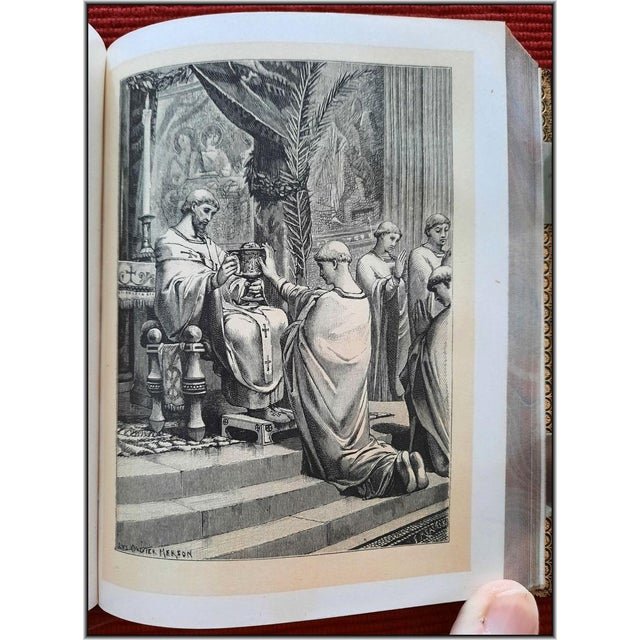 (1881) Silver Clasped Christian Roman Missal - Fine Binding Illustrated Antique Christian Bible Art For Sale - Image 13 of 18