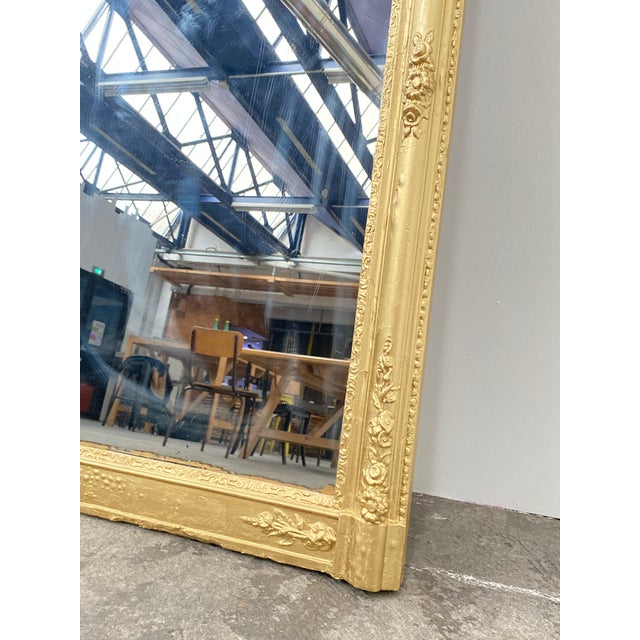 Stuccoed and Gilded Wooden Mirror, 1800s For Sale - Image 11 of 12