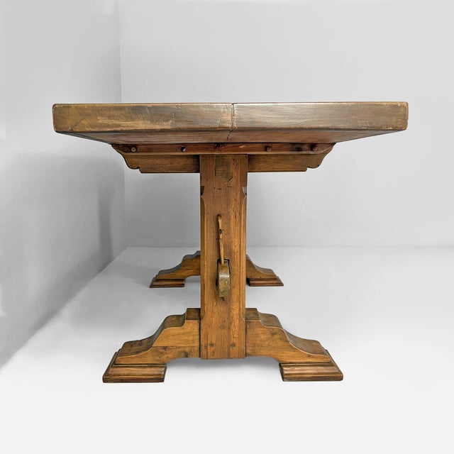 1970s Mid-Century Modern Italian Wooden Dining Table, 1970s For Sale - Image 5 of 18