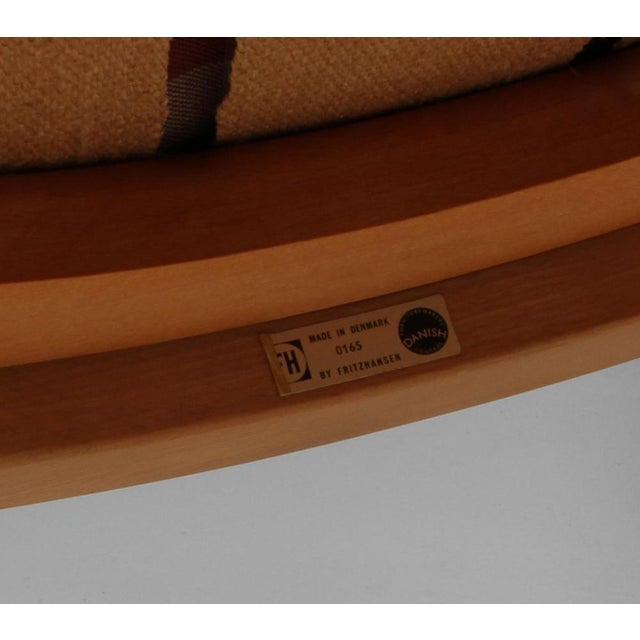 Tremmestole / Horseshoe Lounge Chairs in Beech attributed to Børge Mogensen for Fredericia, 1960s, Set of 2 For Sale - Image 6 of 9
