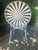 Art Nouveau 1920s Francois Carre Metal Garden Chair Sunburst For Sale - Image 3 of 10